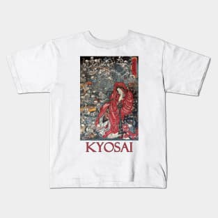 Hell Courtesan (1895) by Kawanabe Kyosai Kids T-Shirt